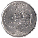 2002 - Quarto di dollaro Stati Uniti Indiana (P) Filadelfia